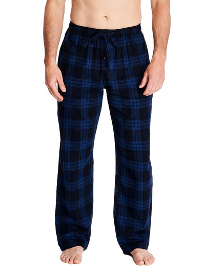 XFLWAM Mens Pajamas Plaid Pajama Pants Sleep Long Lounge Pant with Pockets  Soft PJ Bottoms Classic Home Wear Elastic Waist White XXL 
